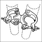 সিলভার ভাসমান clamps এবং জিনিসপত্র বেলডিং কাঠামো জন্য ভারা টিউব clamps